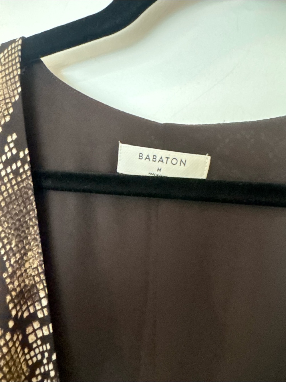 Aritzia Babaton Snake Print Wrap Dress in Brown/Black - Picture 3 of 3